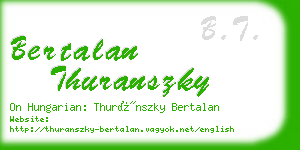 bertalan thuranszky business card